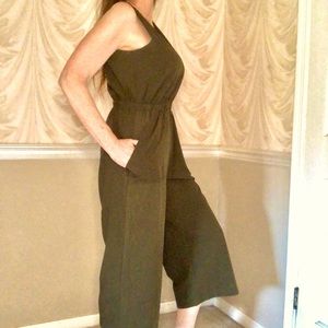 Crop leg jumpsuit